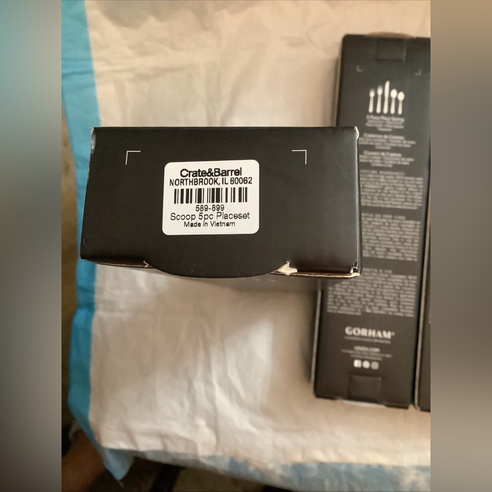 Gorham Crate & Barrel SCOOP Mirror 20-Piece Flatware Set New In Box - Picture 11 of 13